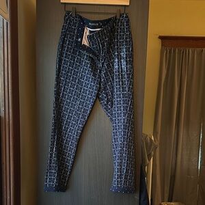 Wildfang Navy Checkered Dress Pants